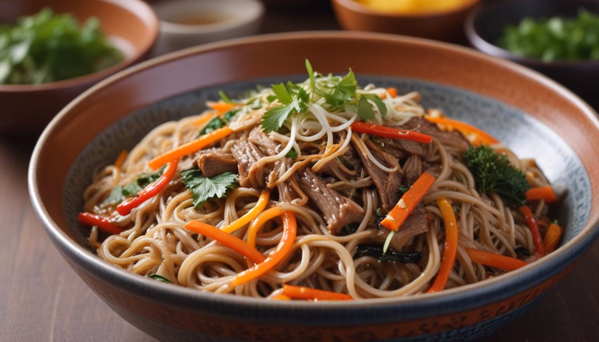 Slow Cooker Korean Japchae - delicious and easy to make